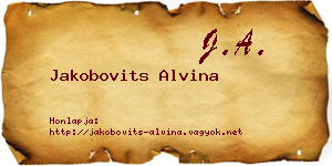 Jakobovits Alvina névjegykártya